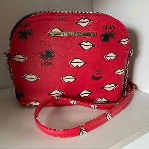 Betsey Johnson Lips and Eyelash Crossbody Purse
